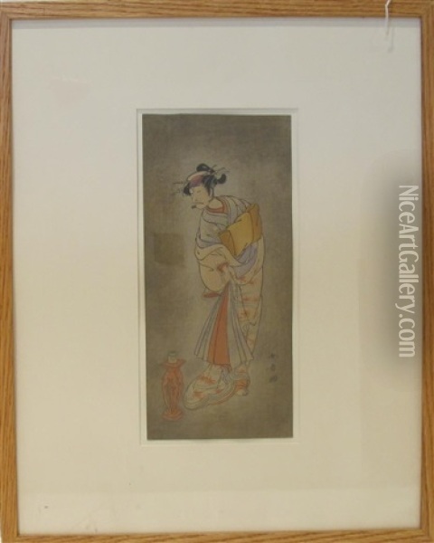 Ichikawa Danjuro V As The Spirit Of Monk Seigen Oil Painting - Katsukawa Shunsho