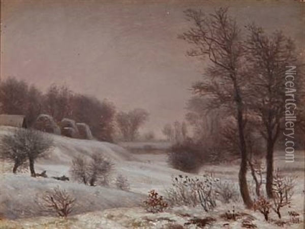 Winter Landscape Oil Painting - Vilhelm Peter Karl Kyhn