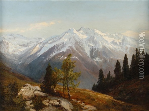 Karwendel Oil Painting - Konrad Petrides