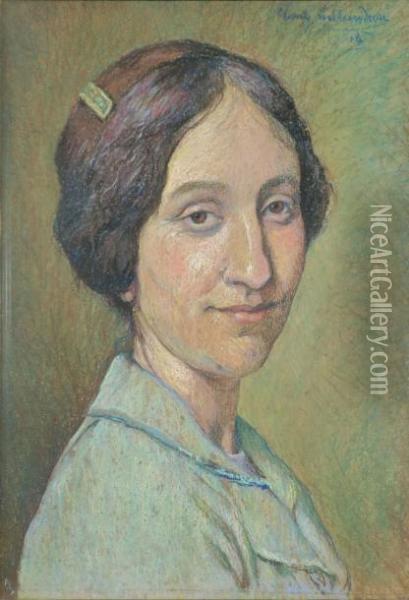 Femme A La Barrette Oil Painting - Charles Milcendeau