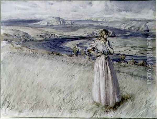Bigbury Bay, Devon, 1915 Oil Painting - Arthur Rackham