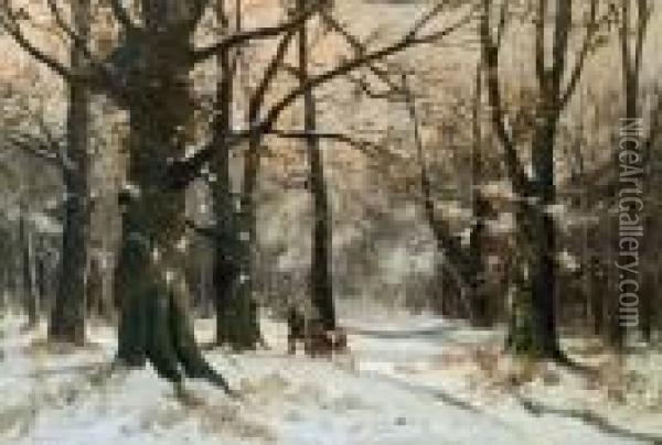 Winterwald Oil Painting - Adolf Kaufmann