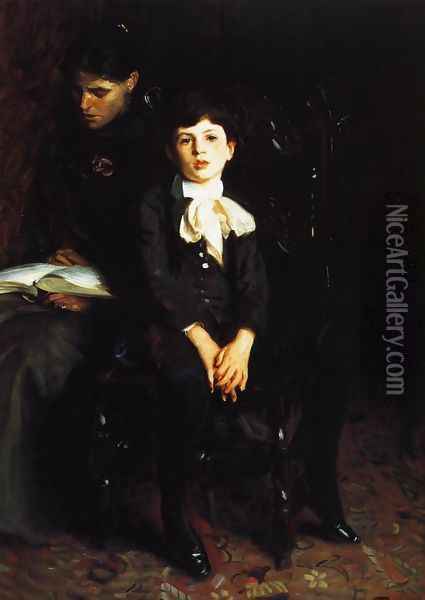 Homer Saint-Gaudens and His Mother Oil Painting - John Singer Sargent