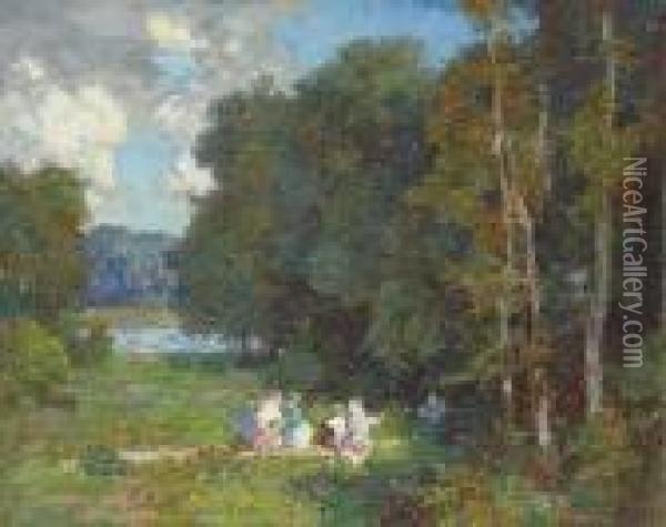 Picnic In The Woods Oil Painting - Edward Henry Potthast