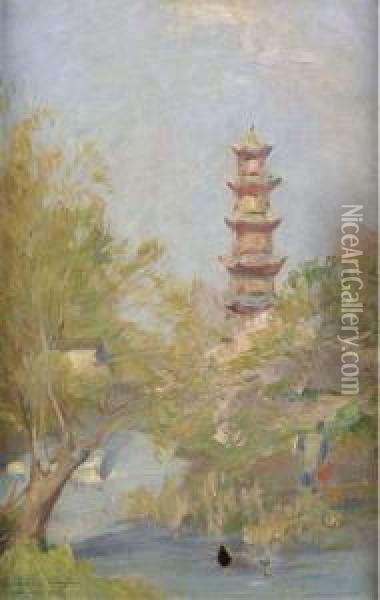 Shangai Oil Painting - Louis Dumoulin