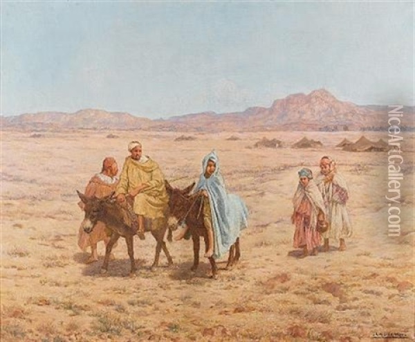 On The Way To Market Oil Painting - Louis Auguste Girardot