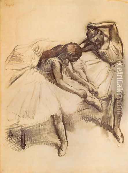 Two Dancers V Oil Painting - Edgar Degas