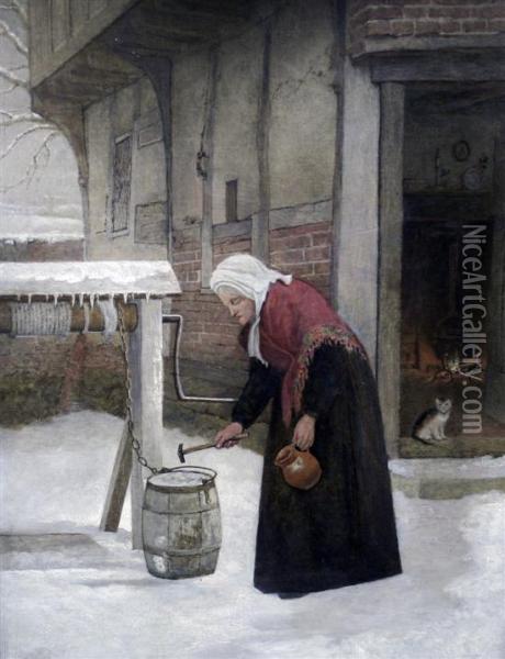 Hard Times Oil Painting - George Hardy