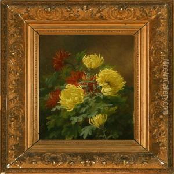 Flowering Asters Oil Painting - Anthonie, Anthonore Christensen