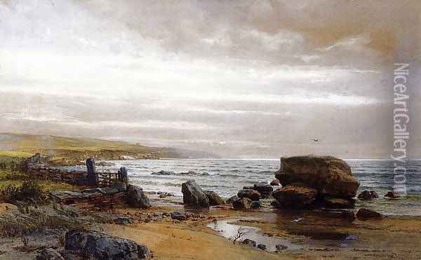 New England Coast Oil Painting - William Trost Richards