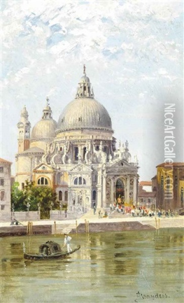 Church Of Santa Maria Della Salute, Venice Oil Painting - Antonietta Brandeis