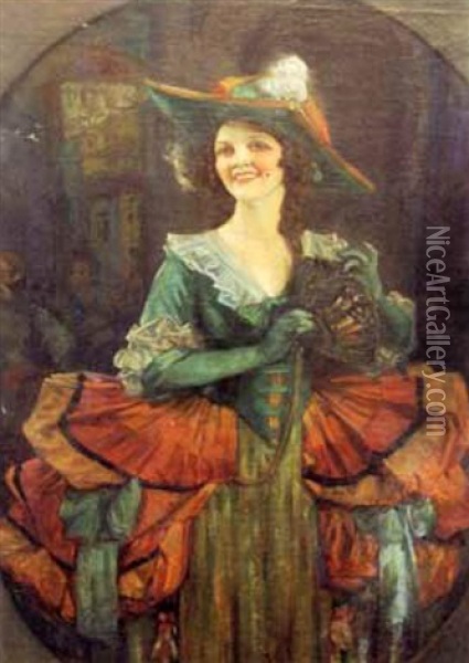 Isobel Mclaren As Donna Clara In The Duenna Oil Painting - John Henry Amshewitz