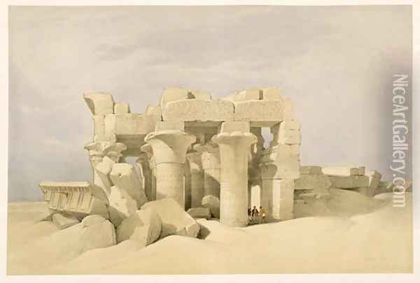 Temple of Sobek and Haroeris at Kom Ombo, from Egypt and Nubia, Vol.2 Oil Painting - David Roberts