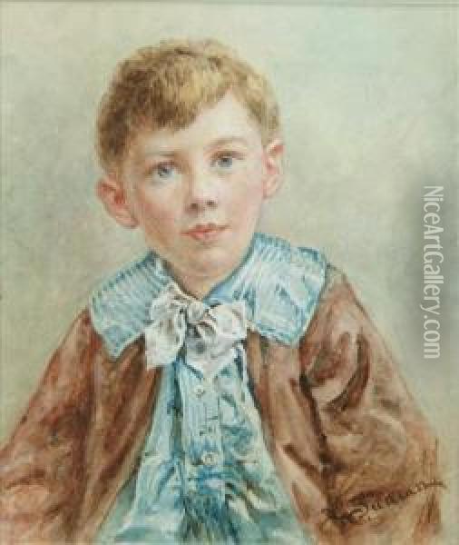 Little Boy Oil Painting - Walter Duncan