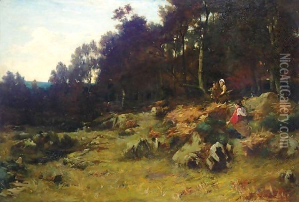 An Autumn Landscape Oil Painting - James Coutts Michie