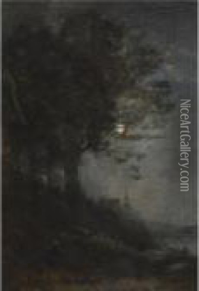Lisiere De Bois Oil Painting - Jean-Baptiste-Camille Corot