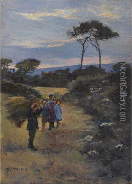 The Haymaker Oil Painting - Elizabeth A.Stanhope Forbes
