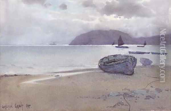 Low tide in Llandudno, Wales Oil Painting - Carleton Grant