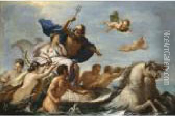 Trionfo Di Nettuno E Anfitrite Oil Painting - Paolo di Matteis