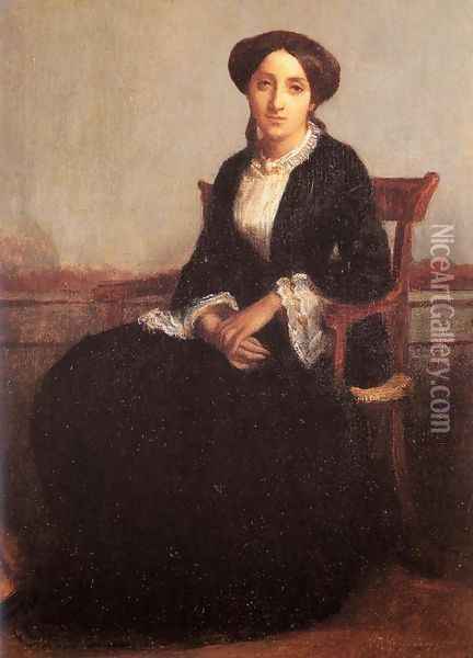 Portrait of Genevieve Celine, eldest daughter of Adolphe Bouguereau Oil Painting - William-Adolphe Bouguereau