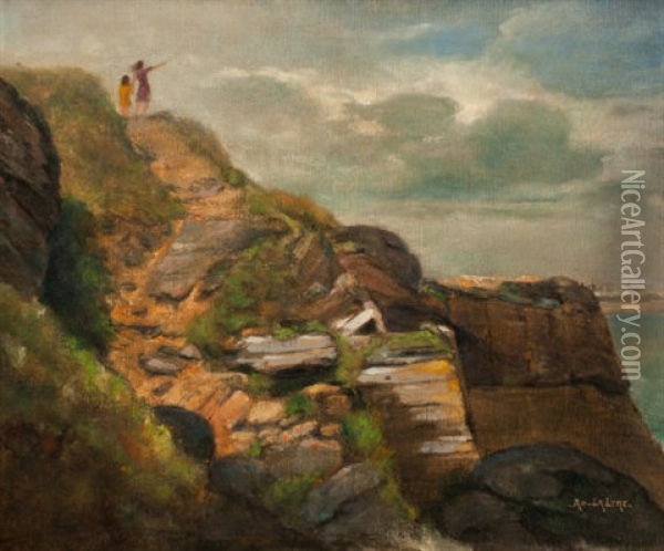 The View From The Top Oil Painting - Adolphe Lalire LaLyre