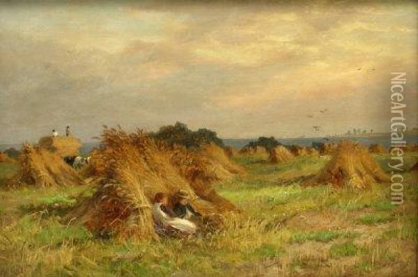 The Harvest Field Oil Painting - William Samuel Jay
