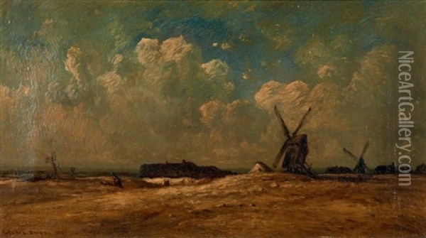 Moulins Dans Un Paysage Oil Painting - Leon Victor Dupre