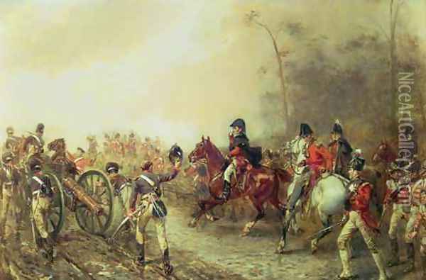 The Duke of Wellington 1769-1852 on the Road to Quatre Bras Oil Painting - Robert Alexander Hillingford