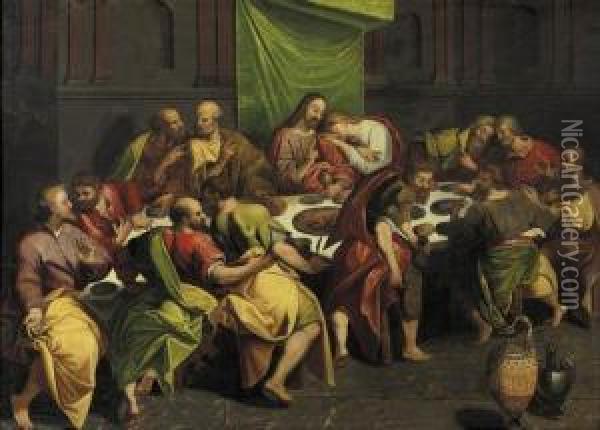 The Last Supper Oil Painting - Frans I Francken