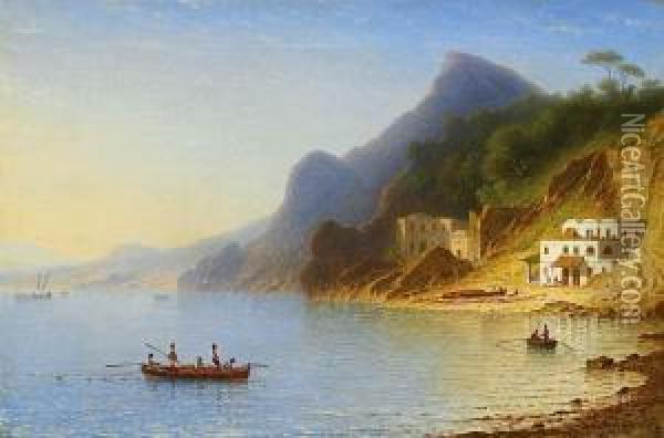 Italienischer See Oil Painting - Carl Morgenstern