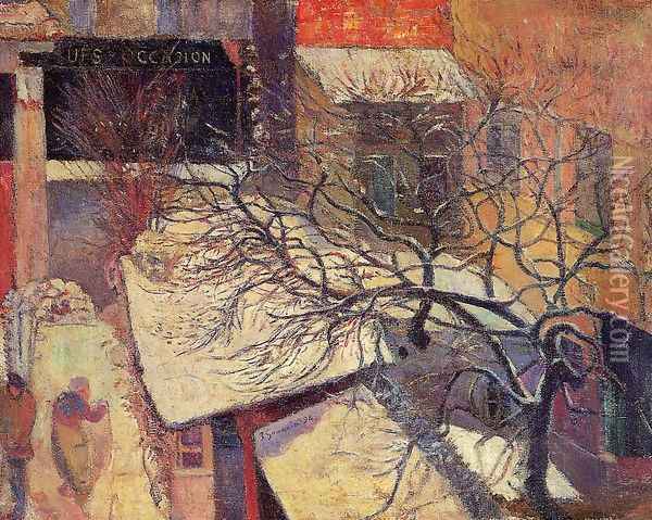 Paris In The Snow Oil Painting - Paul Gauguin