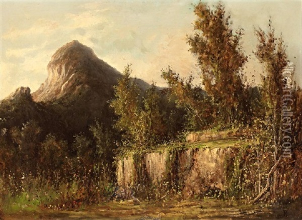 Paisaje Mallorquin, (puig De Galatzo ?) Oil Painting - Juan O. Neillev