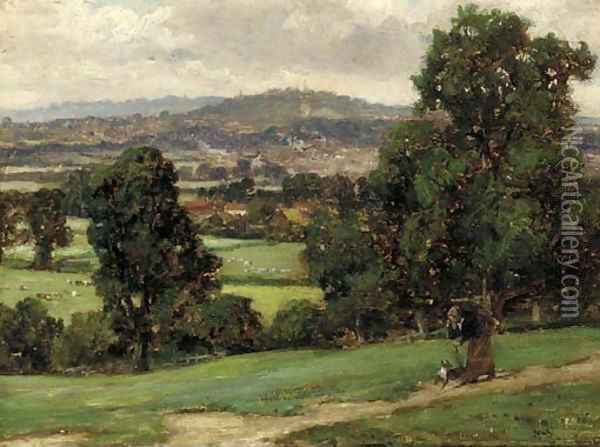 Harrow on the Hill Oil Painting - Herbert Hughes Stanton