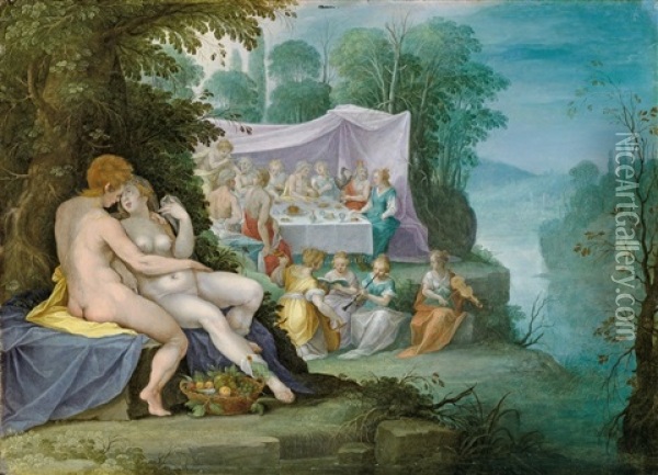 Die Hochzeit Von Peleus Und Thetis Oil Painting - Jan Sadeler I