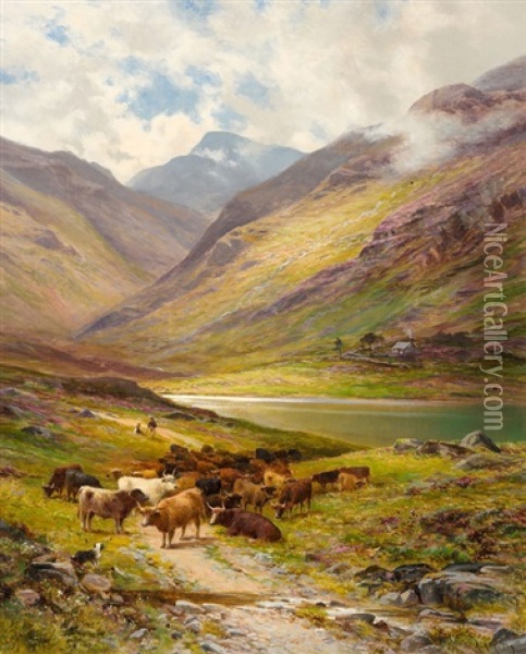 Schottische Landschaft Oil Painting - Alfred Augustus Glendening Sr.