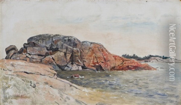 Shore Stones Oil Painting - Johan Knutson