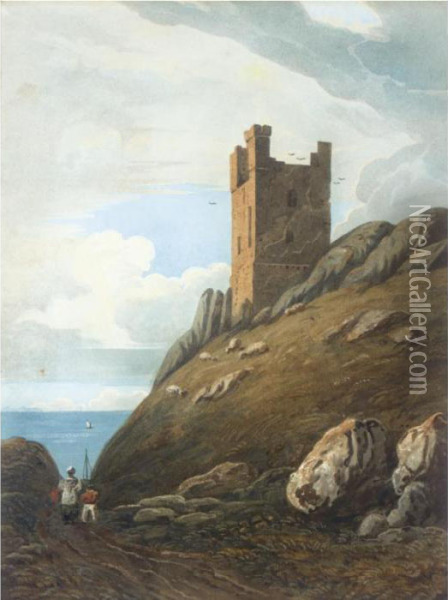The Lilburn Tower, Northumberland Oil Painting - John Varley