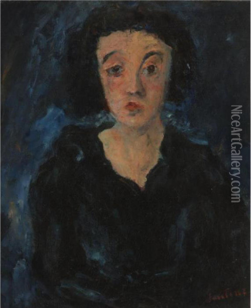 Portrait De Femme De Face Oil Painting - Chaim Soutine