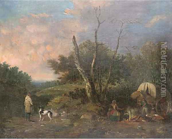 The encampment Oil Painting - Edward Charles Williams