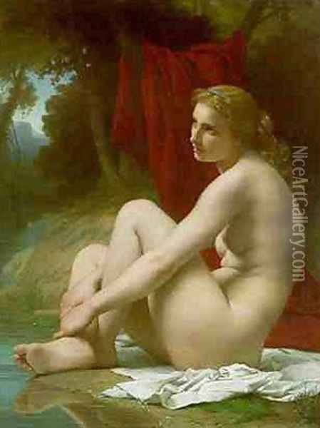 A Bather Oil Painting - Pierre Auguste Cot