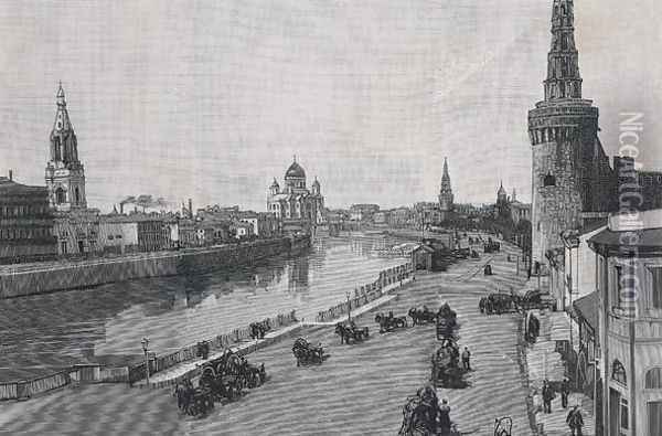 The Kremlin, Moscow, 1894 Oil Painting - Anonymous Artist