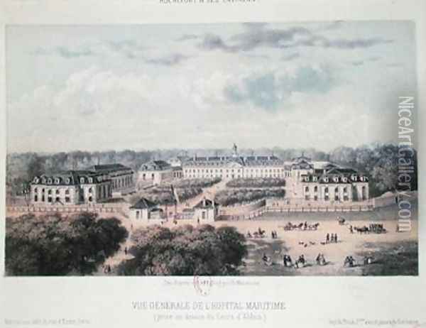 General View of the Maritime Hospital in Rochefort Oil Painting - Charles Mercereau