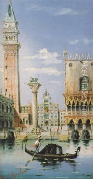 St. Marks Square, Venice Oil Painting - Marco Grubas