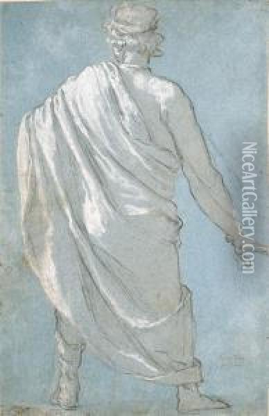 A Man Seen From Behind Wearing A Cloak Oil Painting - Lodovico Cardi Cigoli