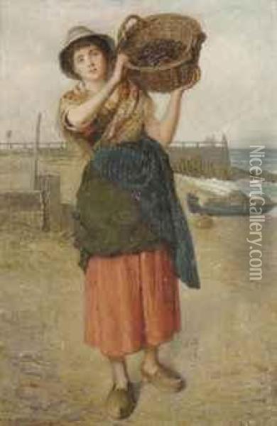The Mussel Gatherer Oil Painting - Haynes King
