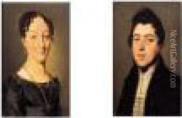 Portraits Presumes De Gabriel Bruneuil Et De Sa Femme Oil Painting - Louis Leopold Boilly