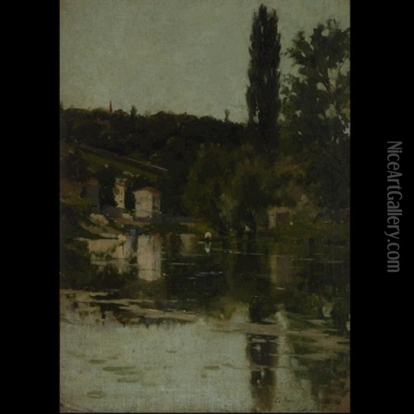 The Seine River Oil Painting - Amedee Joullin