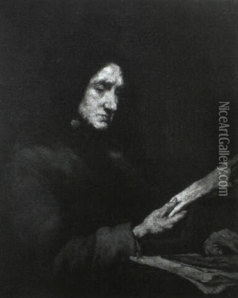 Portrait De Femme Oil Painting - Theodule Ribot
