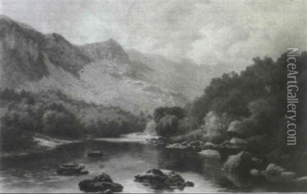 Highland River Scene Oil Painting - Edward Henry Holder