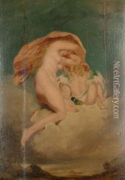 Venus And Cupid Oil Painting - William Edward Frost